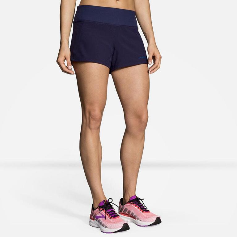Brooks Chaser 3 Women's Running Shorts - Blue (43957-BNCO)
